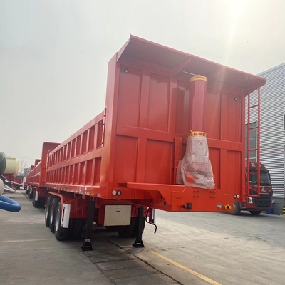 重荷輸送用60トンの3軸Fuwa Bwpティッパーダンプトラックトレーラー
