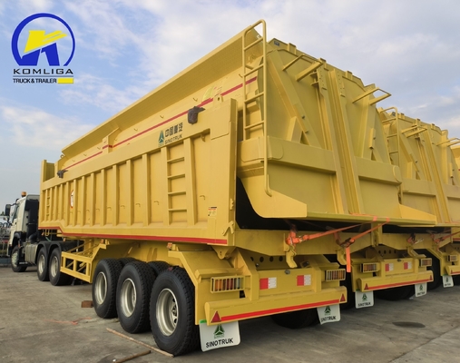 3軸 30m3/Cbm 50t トラクター ターパー ダンパー ターパー 建設用半トレーラー