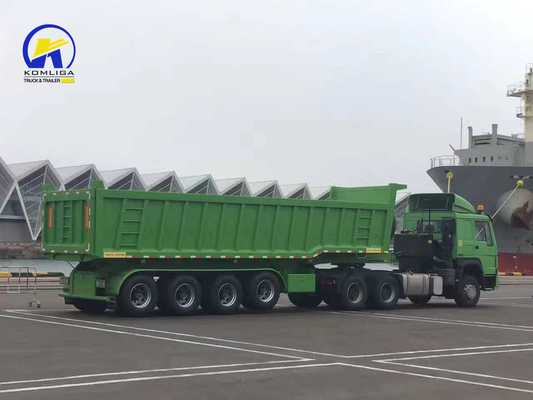 4軸U形水力シリンダーダンプセミトレーラー