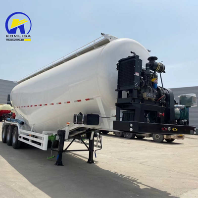 3軸 50tons 40cbm シロ 乾燥散装セメント粉末タンカー 半トレーラー ロシア/カザフスタン