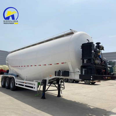 3軸 50tons 40cbm シロ 乾燥散装セメント粉末タンカー 半トレーラー ロシア/カザフスタン